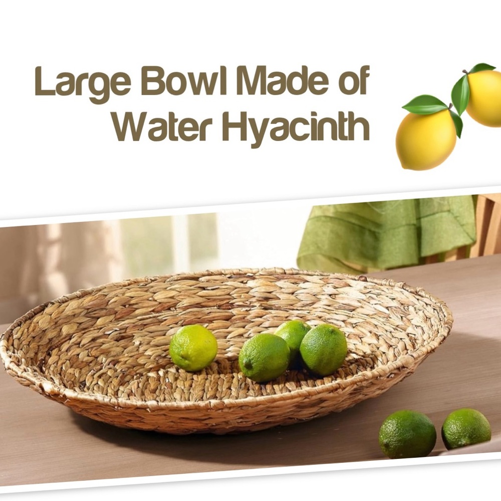 Natural Water Hyacinth Large Bowl